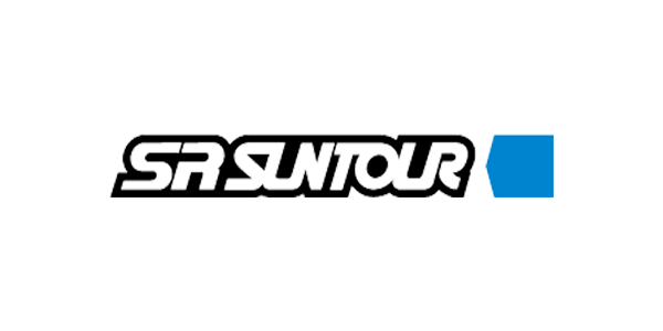 Logo Suntour, représentant la collaboration de Linbo Transportation Tech avec la célèbre marque de composants de vélo de haut niveau.